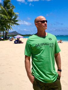 Braddahood808 Green fitted comfortable tshirts