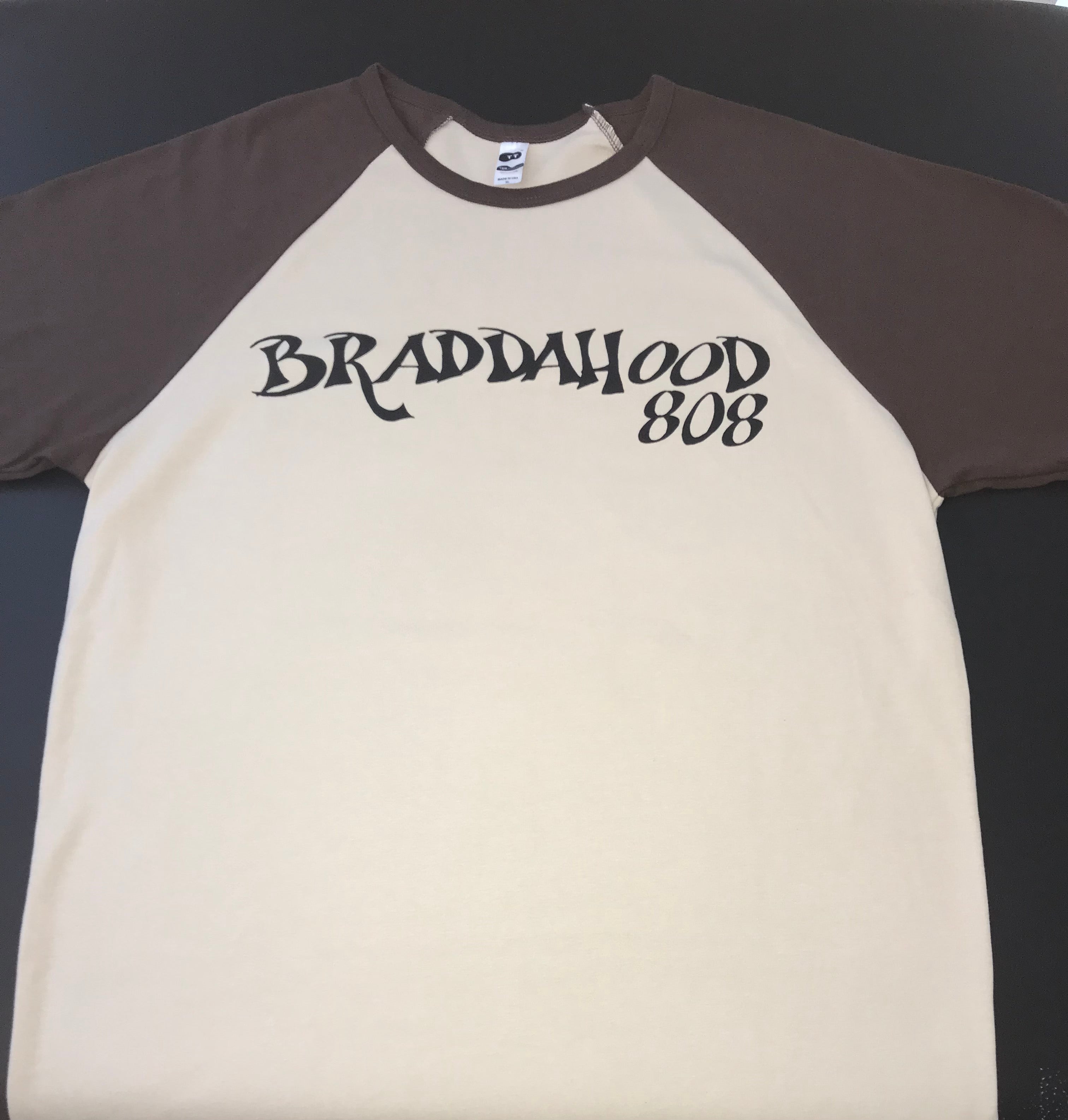 Braddahood808 Brown baseball style shirts, Fitted, very comfortable